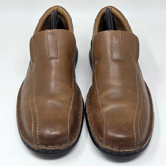 Clarks Mens 13919 Escalade Step Brown Casual Slip On Loafers‎ Shoes Size 9.5M